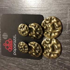 Hammered Brass Earrings